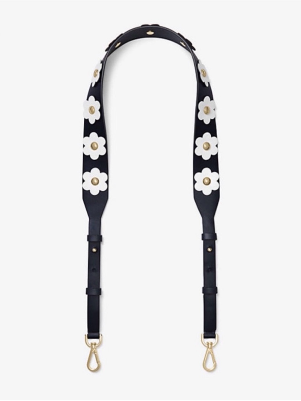 Michael Kor/MK Black Floral Appliqué Bag Strap, guitar strap 🌼 NWT-